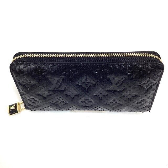 LOUIS VUITTON ネイビー ジッピーウォレット ルイ・ヴィトン ジッピー・ウォレット N80686 パイソン サイテス